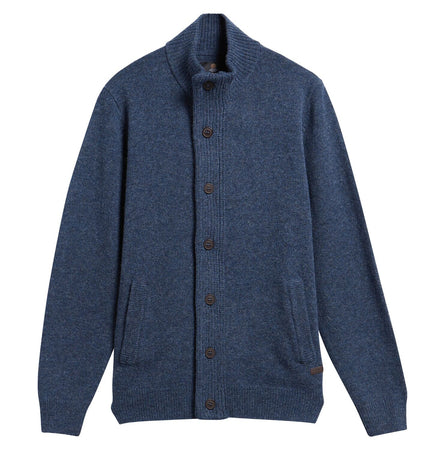 Barbour Lambswool Cardigan Blue MKN0731 IN72