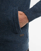 Barbour Lambswool Cardigan Blue MKN0731 IN72