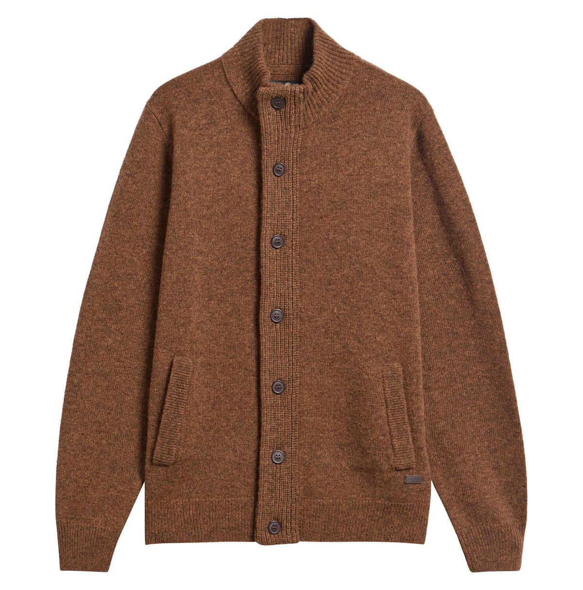 Barbour Lambswool Cardigan Bracken Rust MKN0731 or51