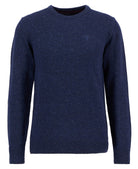 Barbour Tisbury Deep Blue Fleck Crew Knit mkn0844 bl91