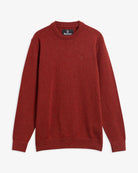 Barbour Tisbury Brique Red Fleck Crew Knit mkn0844 BR57