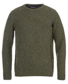 Barbour Tisbury Seaweed Green Fleck Crew Knit mkn0844 GN79