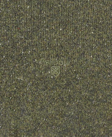 Barbour Tisbury Seaweed Green Fleck Crew Knit mkn0844 GN79