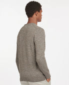 Barbour Tisbury Fog Grey Fleck Crew Knit mkn0844 gy78