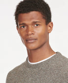 Barbour Tisbury Fog Grey Fleck Crew Knit mkn0844 gy78
