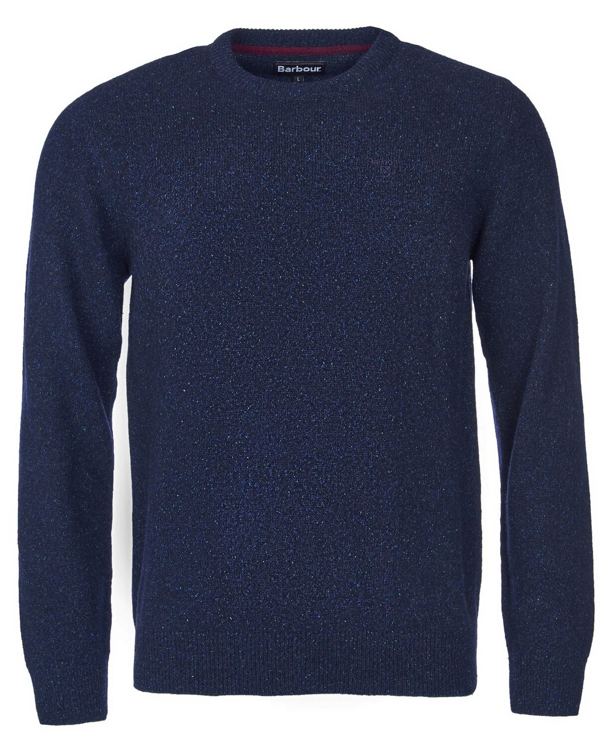 Barbour Tisbury Navy Fleck Crew Knit mkn0844 ny91