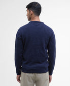 Barbour Tisbury Navy Fleck Crew Knit mkn0844 ny91