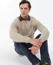 Load image into Gallery viewer, Barbour Tisbury Stone Beige Fleck Crew Knit mkn0844 st51