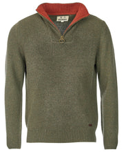 Load image into Gallery viewer, Barbour MKN0863 GN73 | Lambswool Nelson Half Zip Knit in Seaweed Green