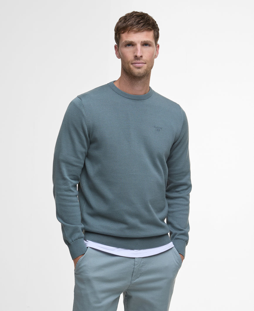 Barbour Crew Knit in Vintage Teal mkn0932 te31