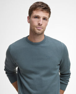 Barbour Crew Knit in Vintage Teal mkn0932 te31