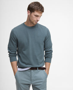 Barbour Crew Knit in Vintage Teal mkn0932 te31