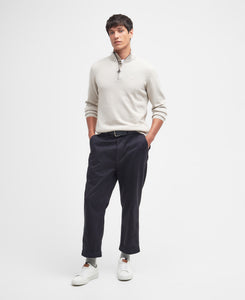 Barbour Half Zip Knit in Ecru MKN1074 be12