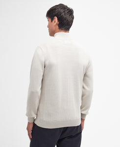 Barbour Half Zip Knit in Ecru MKN1074 be12