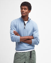 Load image into Gallery viewer, Barbour Zip Knit Sky Blue MKN1074 bl14