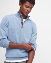 Load image into Gallery viewer, Barbour Zip Knit Sky Blue MKN1074 bl14