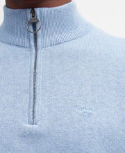 Load image into Gallery viewer, Barbour Zip Knit Sky Blue MKN1074 bl14