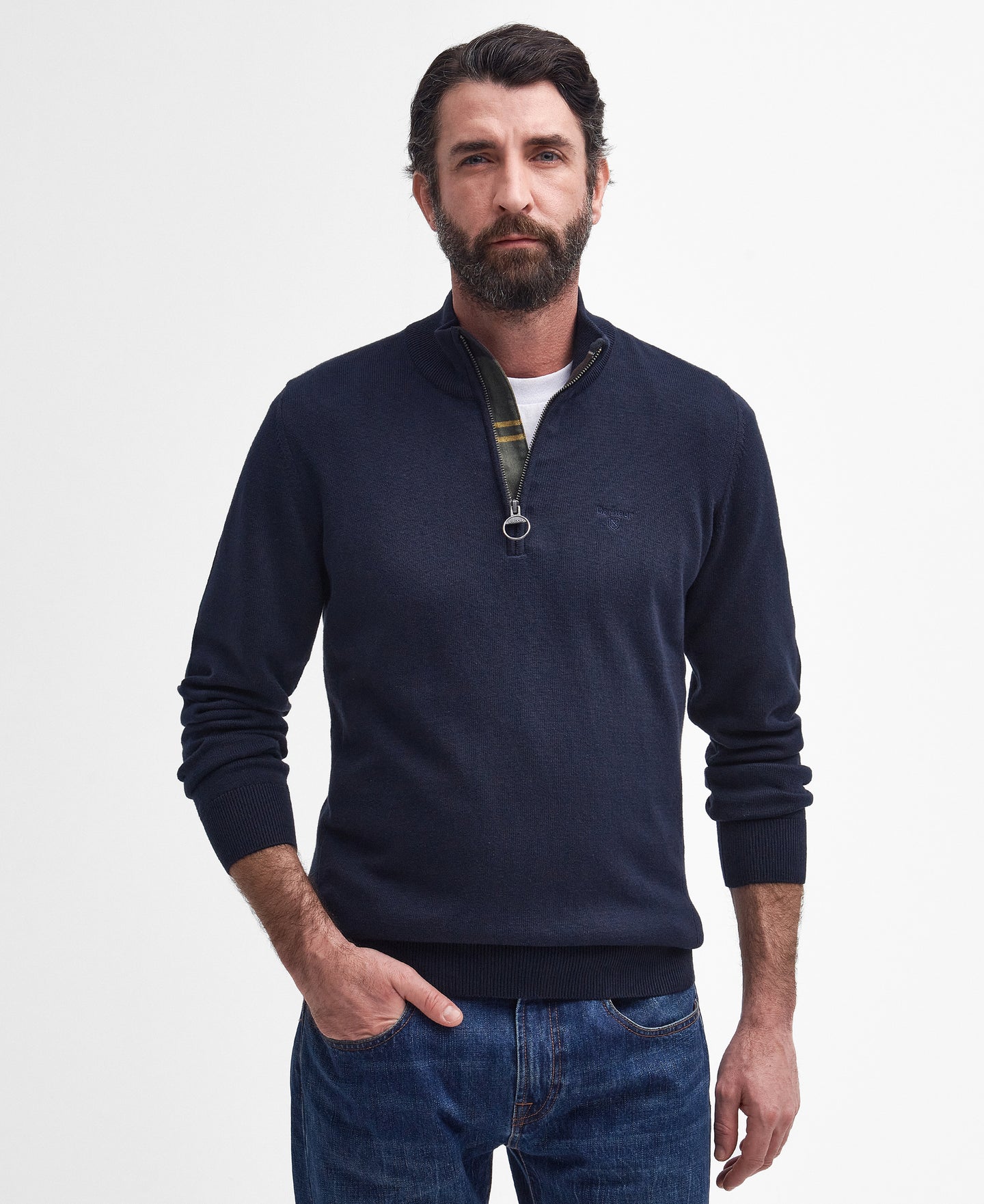 Barbour Cotton Half Zip MKN1074 ny91