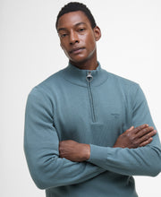 Load image into Gallery viewer, Barbour Teal Zip Jumper MKN1074 te31