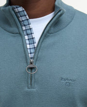 Load image into Gallery viewer, Barbour Teal Zip Jumper MKN1074 te31