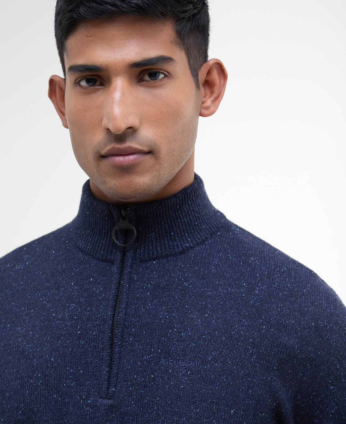 Barbour Navy Fleck Tisbury Zip mkn1187 ny91