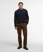 Barbour Lowfen Crew Cable Knit Navy MKN1679 ny91