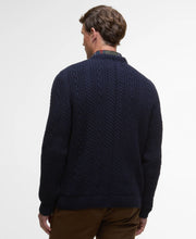 Load image into Gallery viewer, Barbour Lowfen Crew Cable Knit Navy MKN1679 ny91