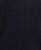 Barbour Lowfen Crew Cable Knit Navy MKN1679 ny91