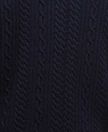 Barbour Lowfen Crew Cable Knit Navy MKN1679 ny91