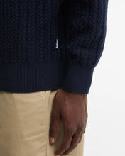 Load image into Gallery viewer, Barbour | Herringbone Knitted Cotton Wool Blend 1/2 Zip Jumper in Navy | MKN1747 ny91