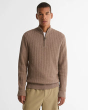 Load image into Gallery viewer, Barbour Stone Beige Herringbone Zip Jumper MKN1747 st51