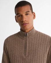 Load image into Gallery viewer, Barbour Stone Beige Herringbone Zip Jumper MKN1747 st51