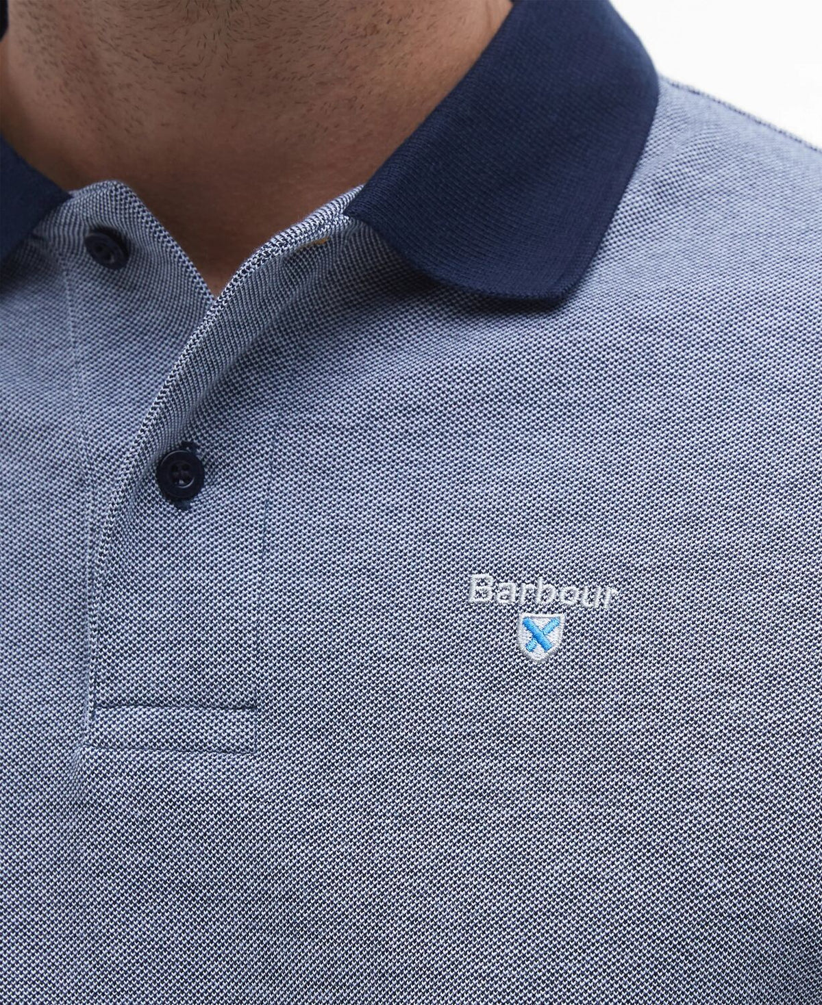 Barbour Tipped Polo Shirt Blue MML0628 bl92