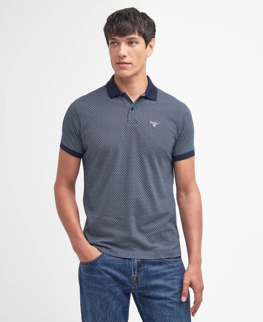 Barbour Shell Print in Navy MML1370 NY91