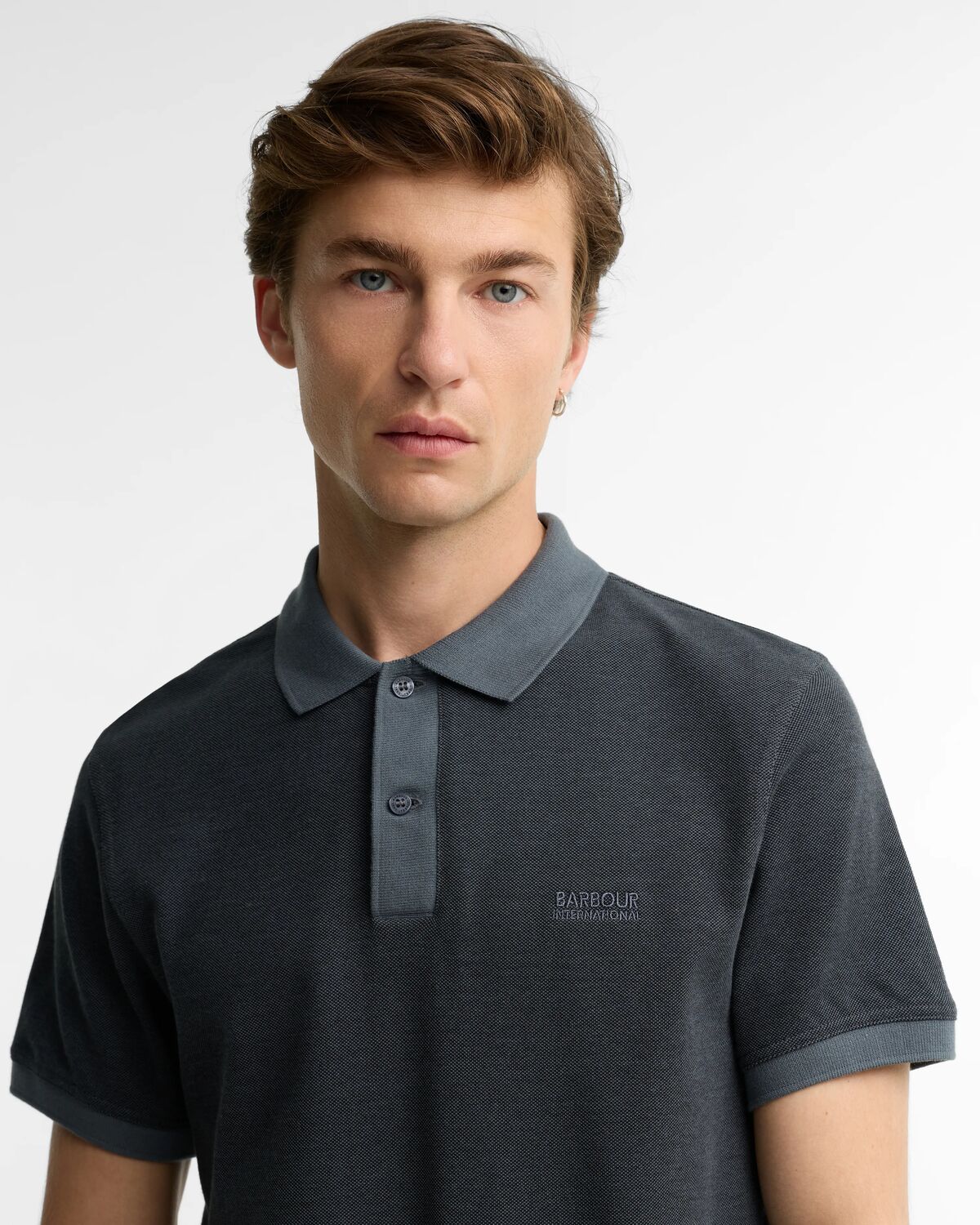 Barbour International Washed Black Polo MML1502 bk31