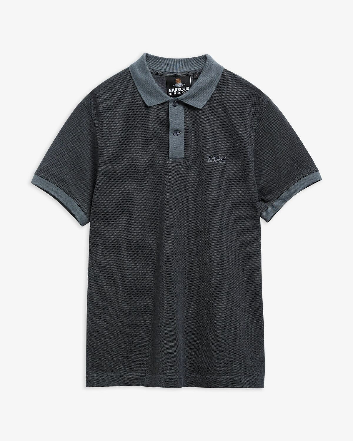 Barbour International Washed Black Polo MML1502 bk31