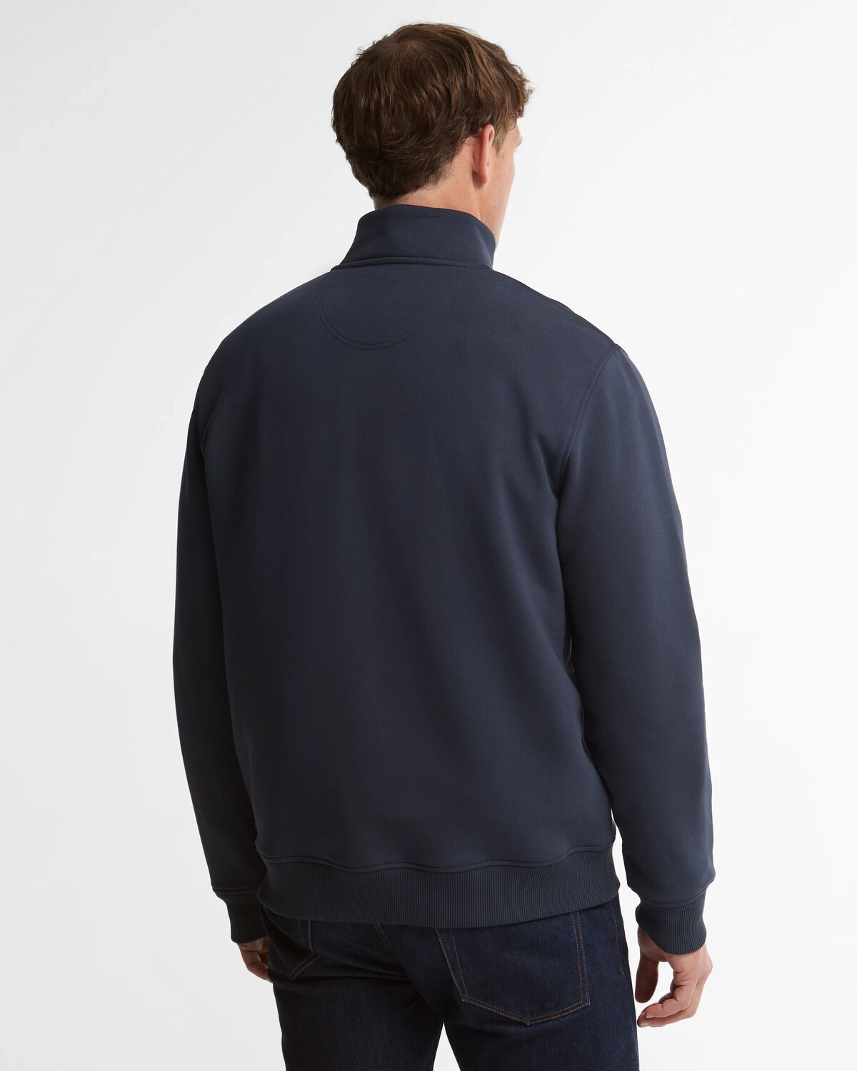 Barbour Fosse Zip Sweat Navy MOL0792 ny91