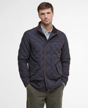 Load image into Gallery viewer, Barbour | Shovler Quilted Jacket in Navy with Brown Trim | MQU1585 ny91