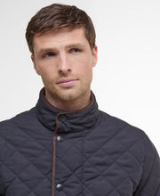 Load image into Gallery viewer, Barbour | Shovler Quilted Jacket in Navy with Brown Trim | MQU1585 ny91