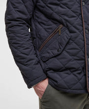 Load image into Gallery viewer, Barbour | Shovler Quilted Jacket in Navy with Brown Trim | MQU1585 ny91