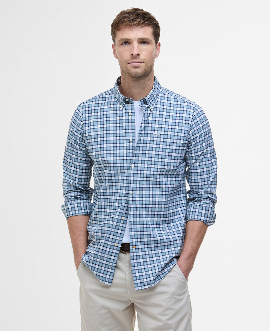 Barbour Check Shirt in Teal MSH5023 tn45