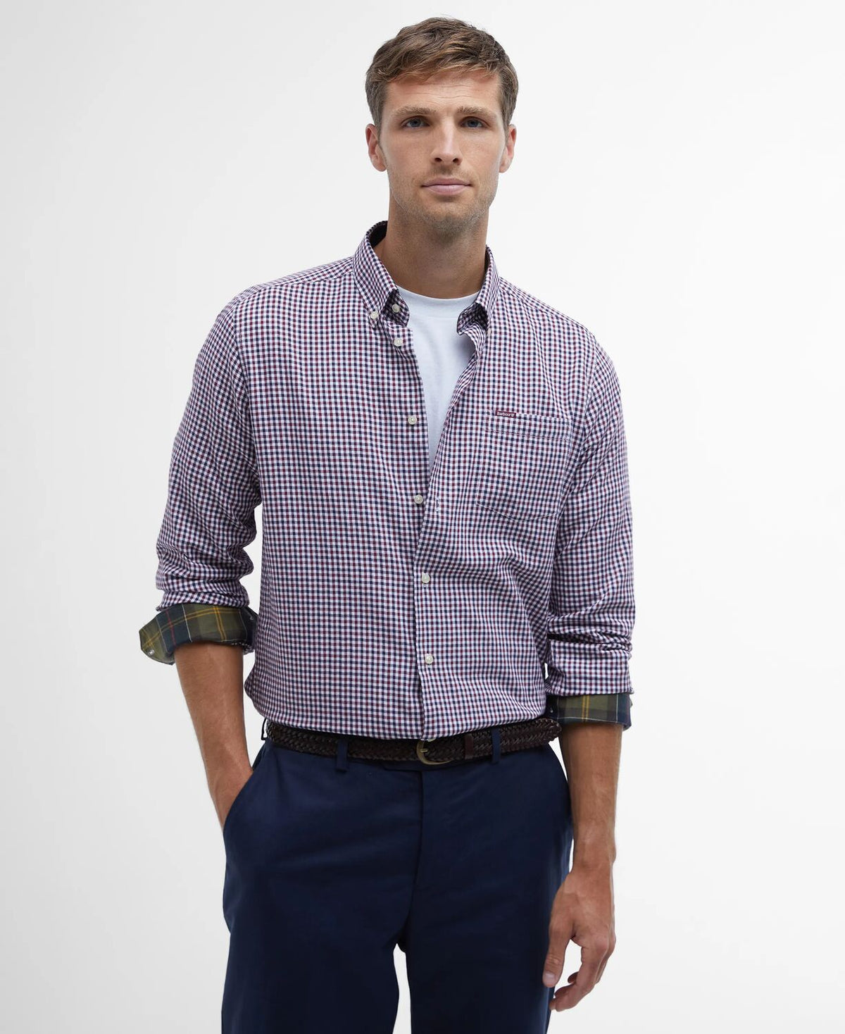 Barbour Padshaw Rich Red Gingham Shirt MSH5027 re33