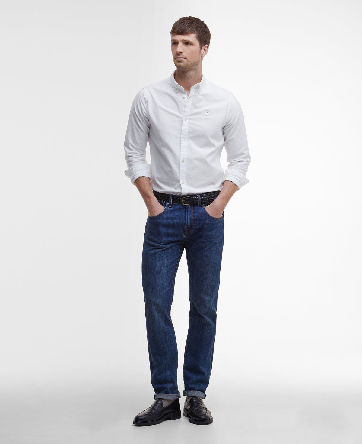 Barbour White Oxtown Shirt MSH5301 wh11
