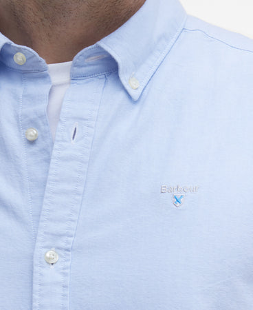 Barbour Oxford Short Sleeve Shirt Sky Blue MSH5313 bl32
