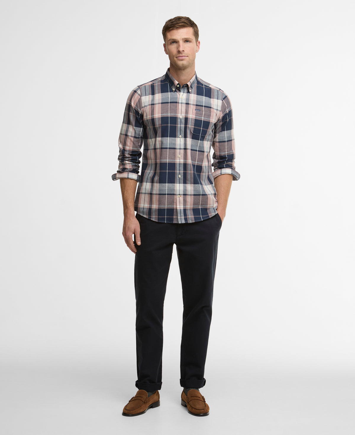 Barbour Navy Newbridge Check Shirt MSH5720 ny91