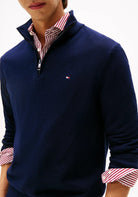 Tommy Hilfiger Navy Zip Knit mw0mw28049 dw5