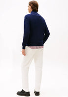 Tommy Hilfiger Navy Zip Knit mw0mw28049 dw5
