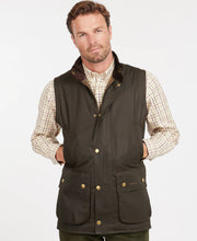 Load image into Gallery viewer, Barbour Westmorland Wax Olive Gilet MWX0723 ol71