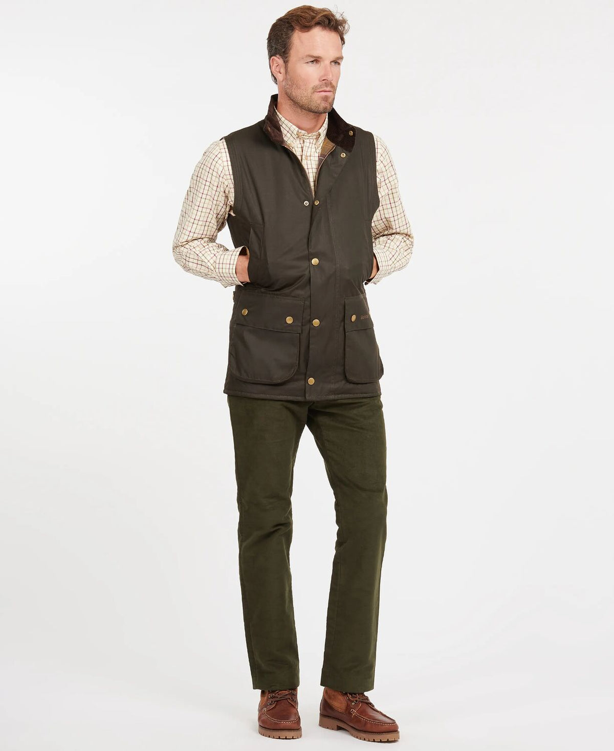 Barbour Westmorland Wax Olive Gilet MWX0723 ol71