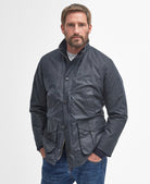 Barbour Hereford Wax Jacket Navy mwx1213 ny92